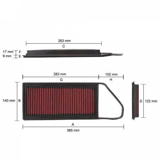 Sport-Air-Filter-Replacement-Filter-Peugeot-206-FR